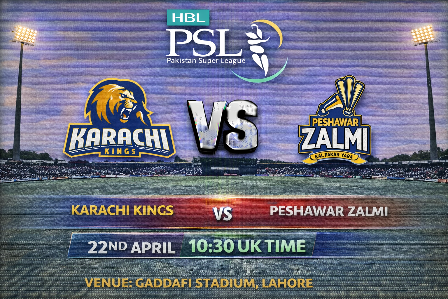 Read more about the article Karachi Kings v Peshawar Zalmi – 22 April – Preview & Prediction