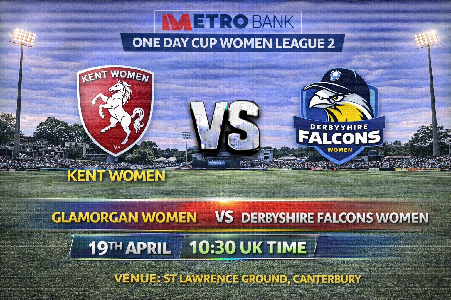 Read more about the article Kent Women v Derbyshire Falcons Women – 19 April – Preview & Prediction