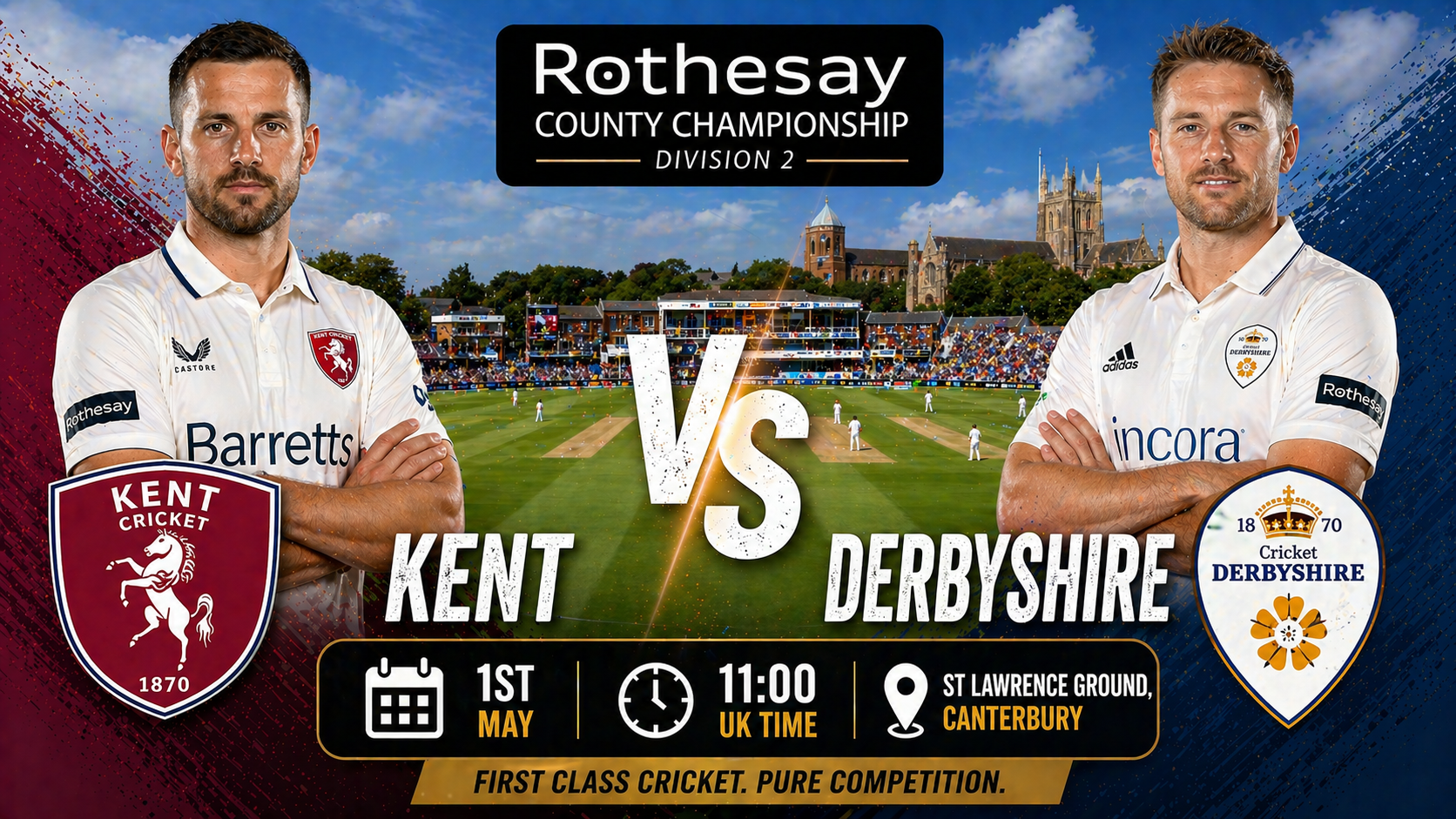 Read more about the article Kent v Derbyshire – 1 May – Preview & Prediction