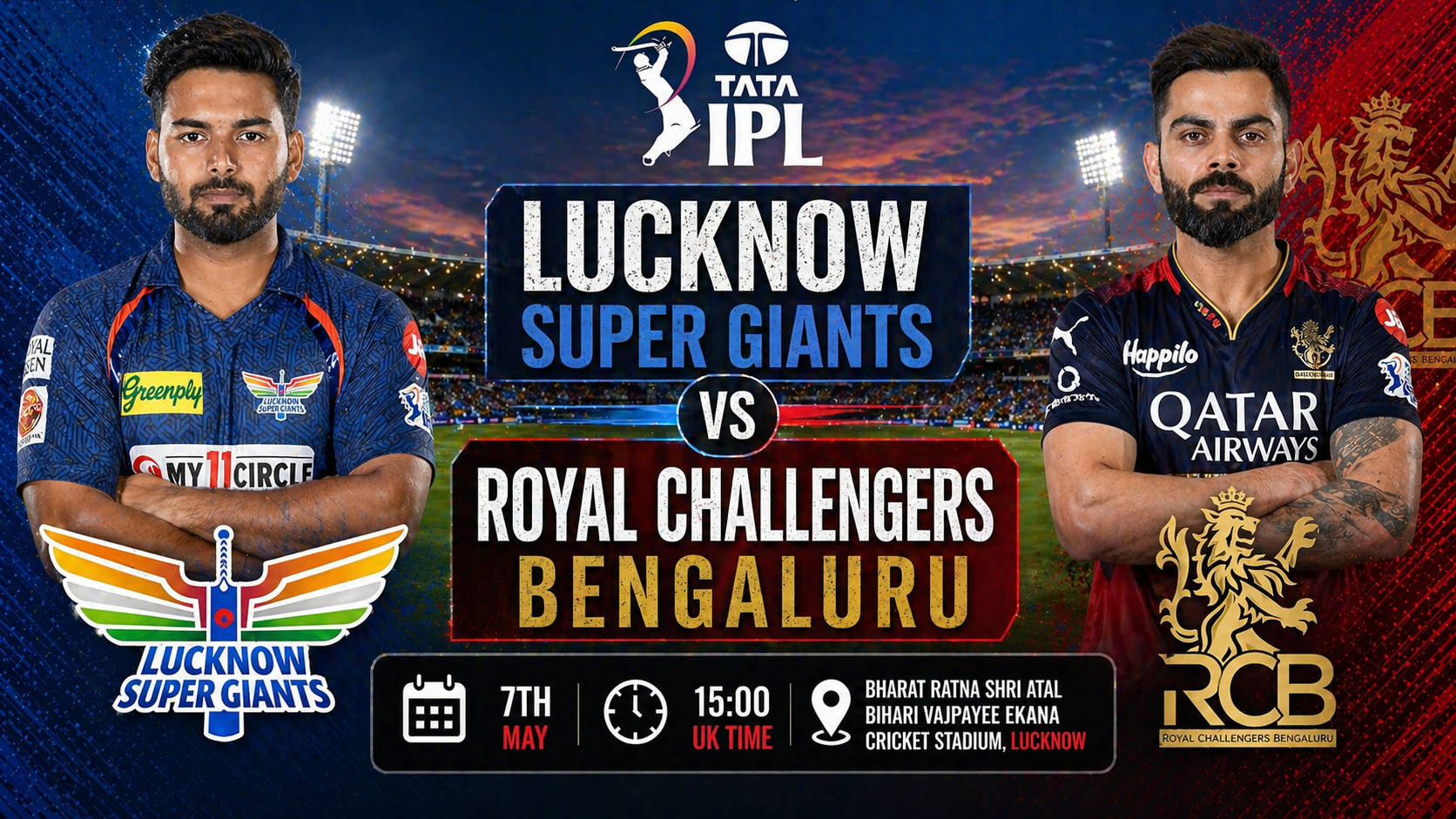 Read more about the article Lucknow Super Giants v Royal Challengers Bengaluru – 7 May – Preview & Prediction