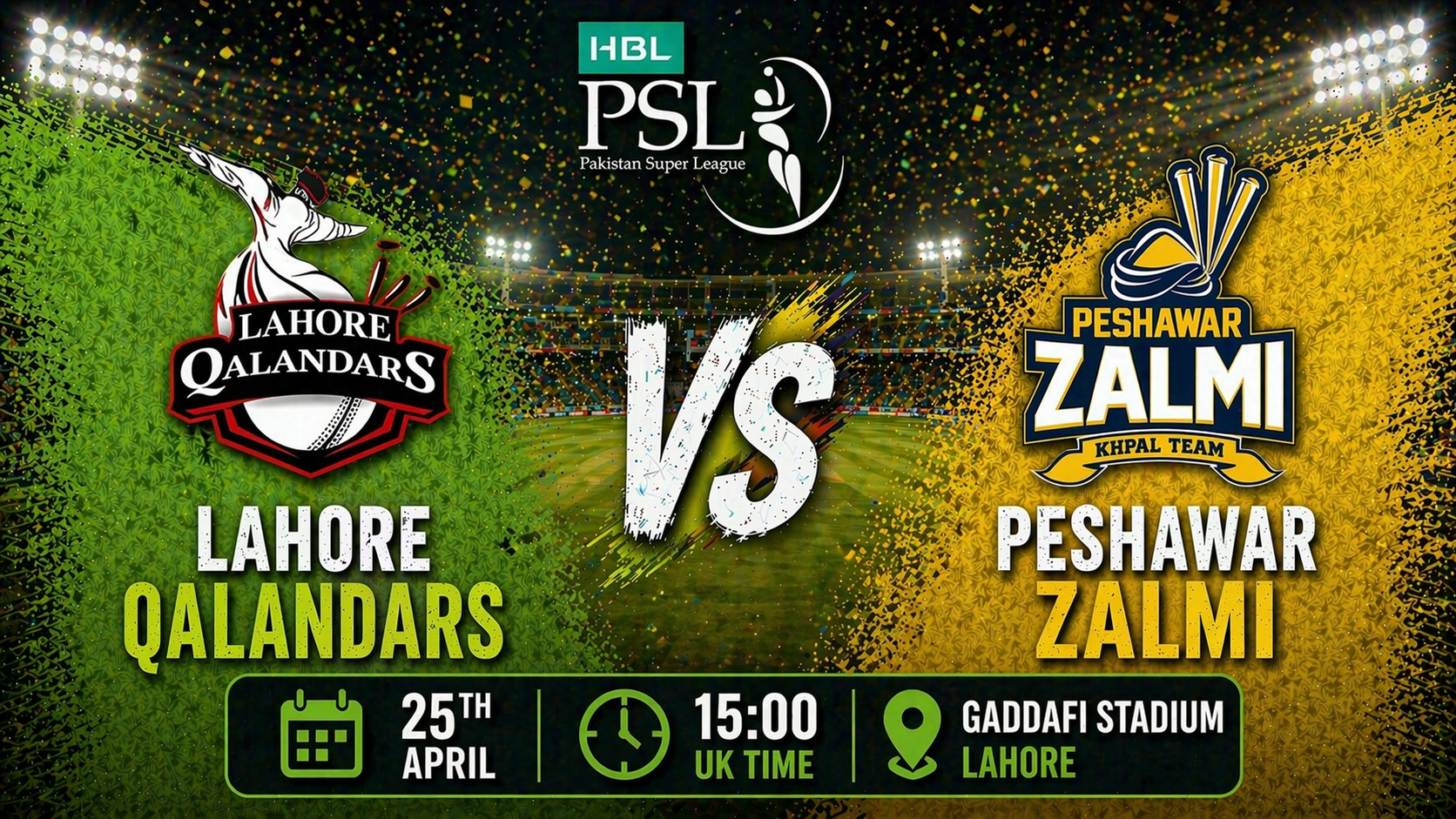 Read more about the article Lahore Qalandars v Peshawar Zalmi – 25 April – Preview & Prediction