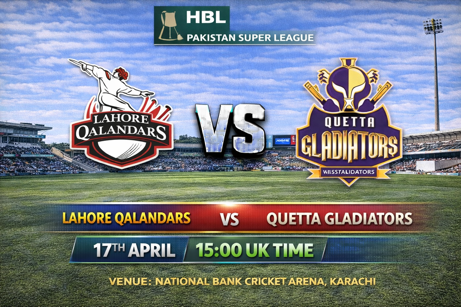 Read more about the article Lahore Qalandars v Quetta Gladiators – 17 April – Preview & Prediction