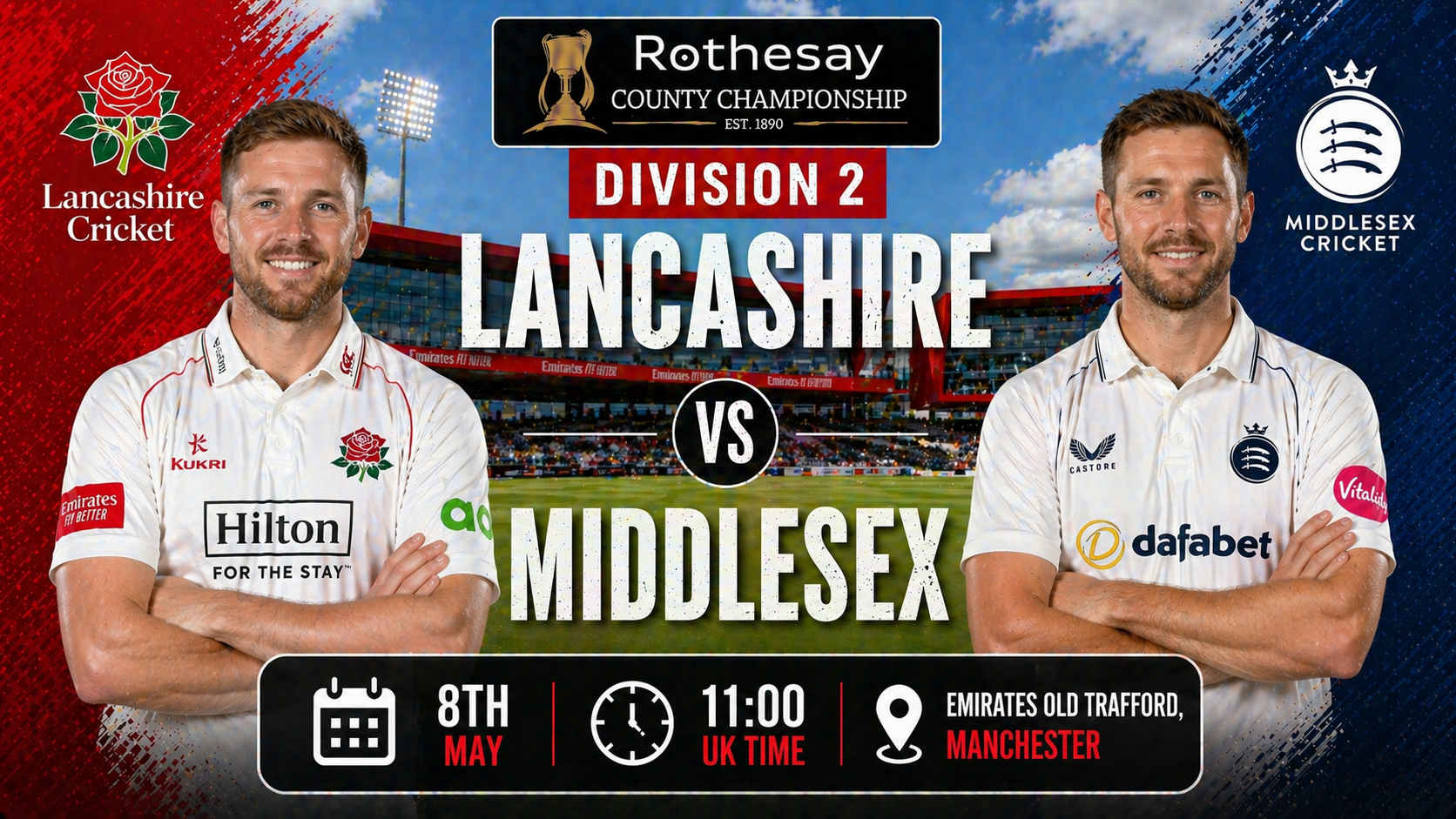 Read more about the article Lancashire v Middlesex – 8 May – Preview & Prediction