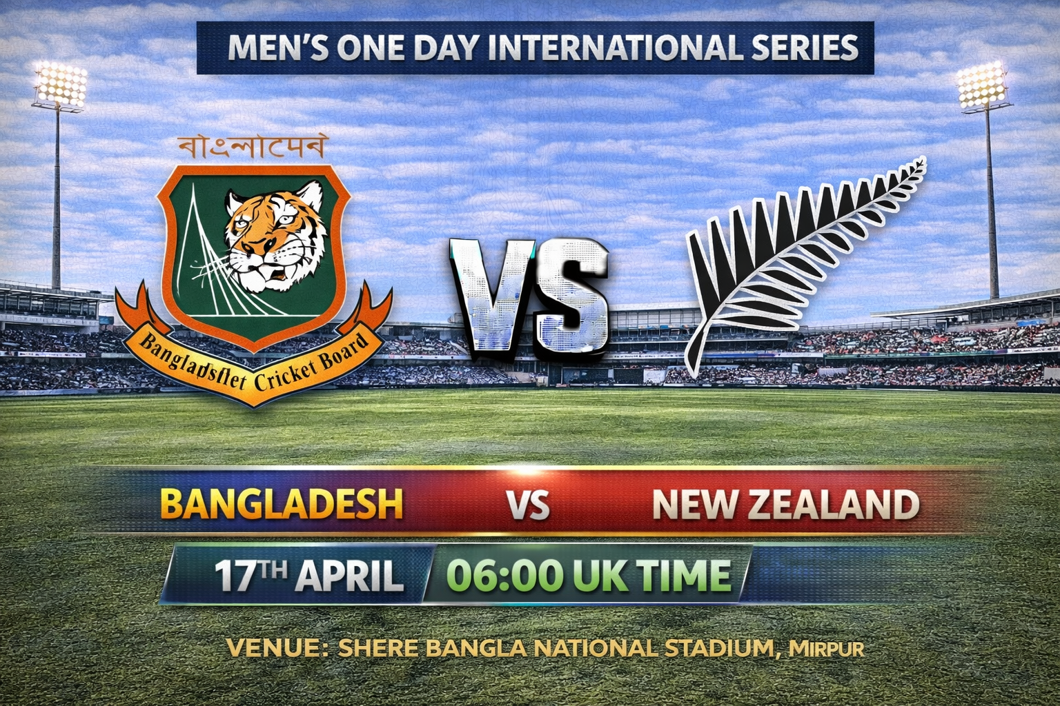 Read more about the article Bangladesh v New Zealand – 17 April – Preview & Prediction