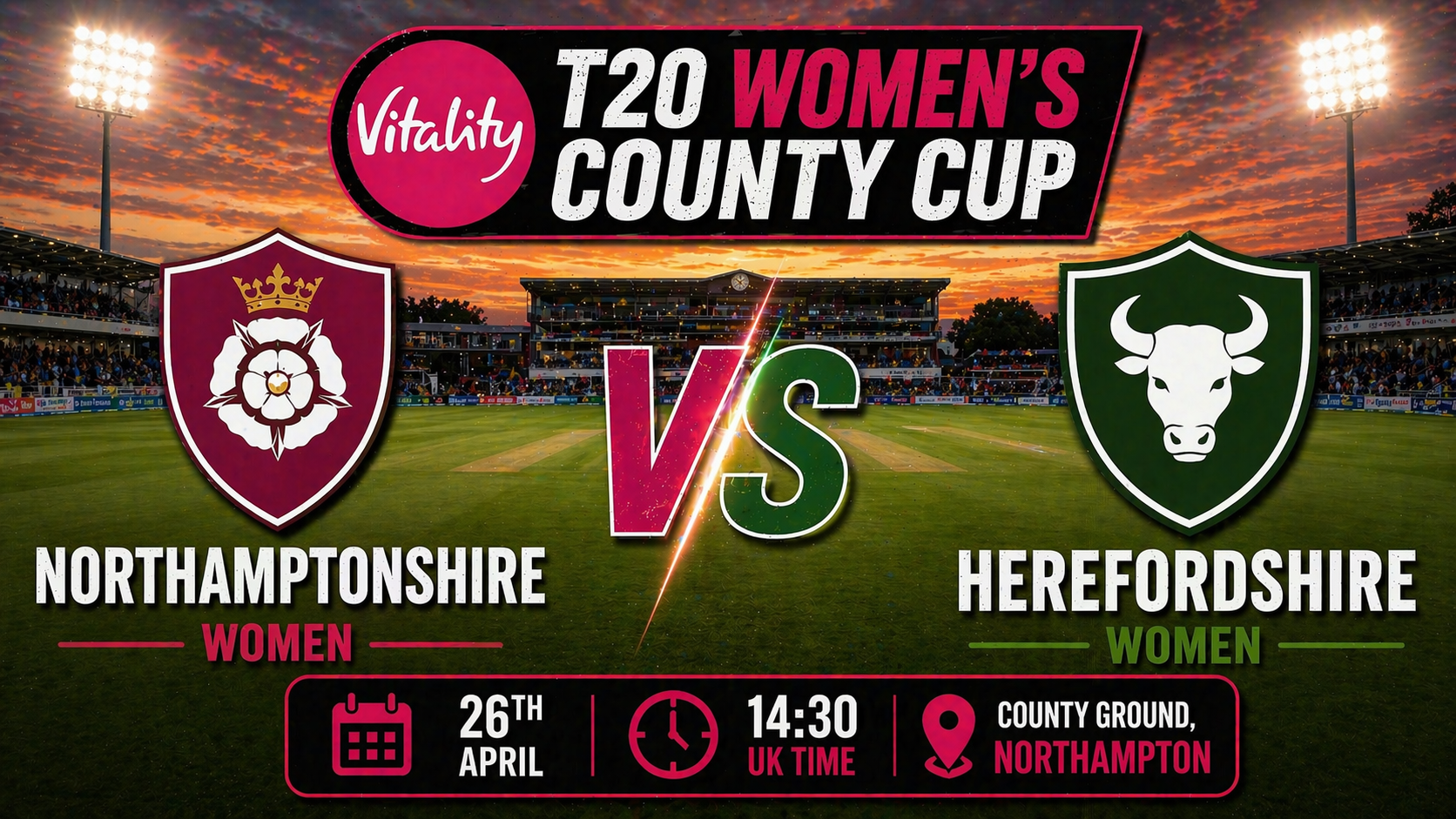 Read more about the article Northamptonshire Women v Herefordshire Women – 26 April – Preview & Prediction