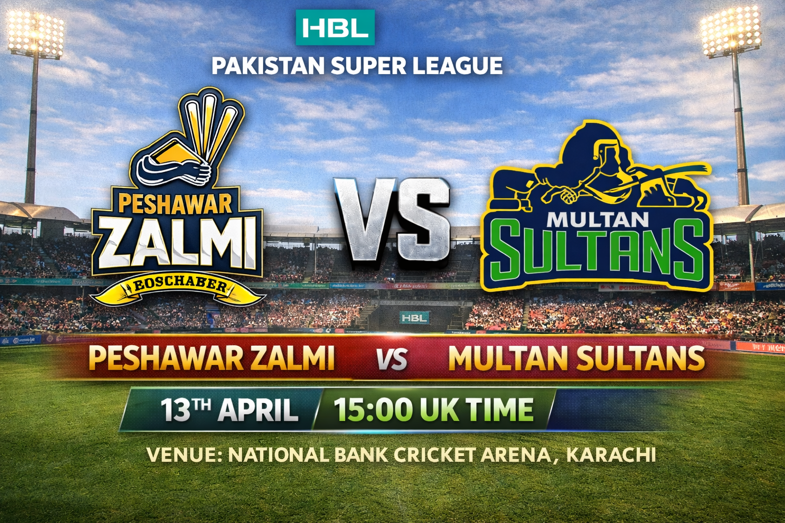 Read more about the article Peshawar Zalmi v Multan Sultans – 13 April – Preview & Prediction