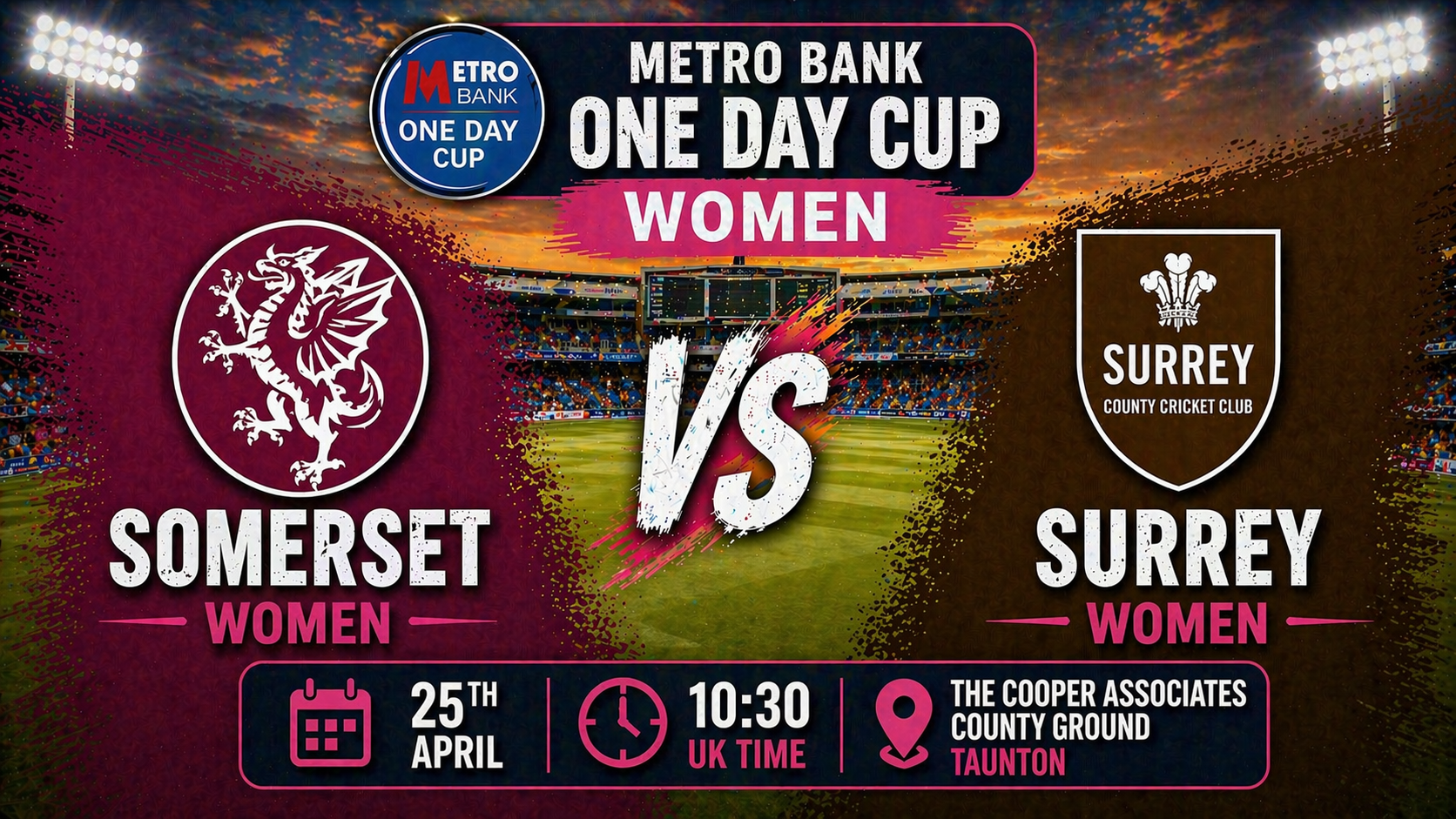 Read more about the article Somerset Women v Surrey Women – 25 April – Preview & Prediction