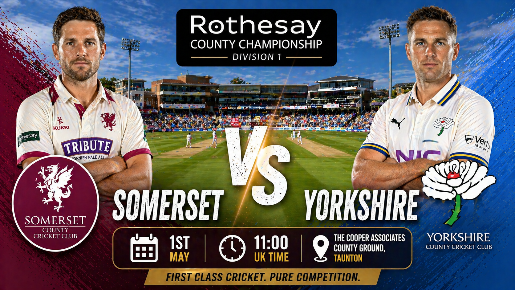 Read more about the article Somerset v Yorkshire – 1 May – Preview & Prediction