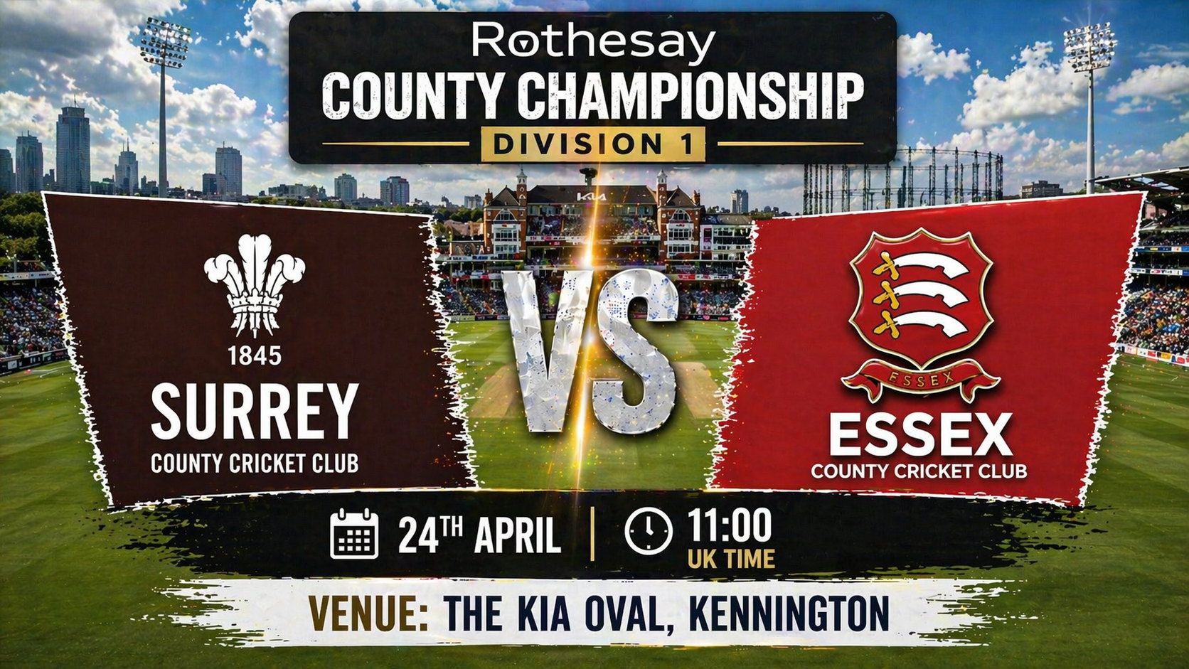 Read more about the article Surrey v Essex – 24 April – Preview & Prediction