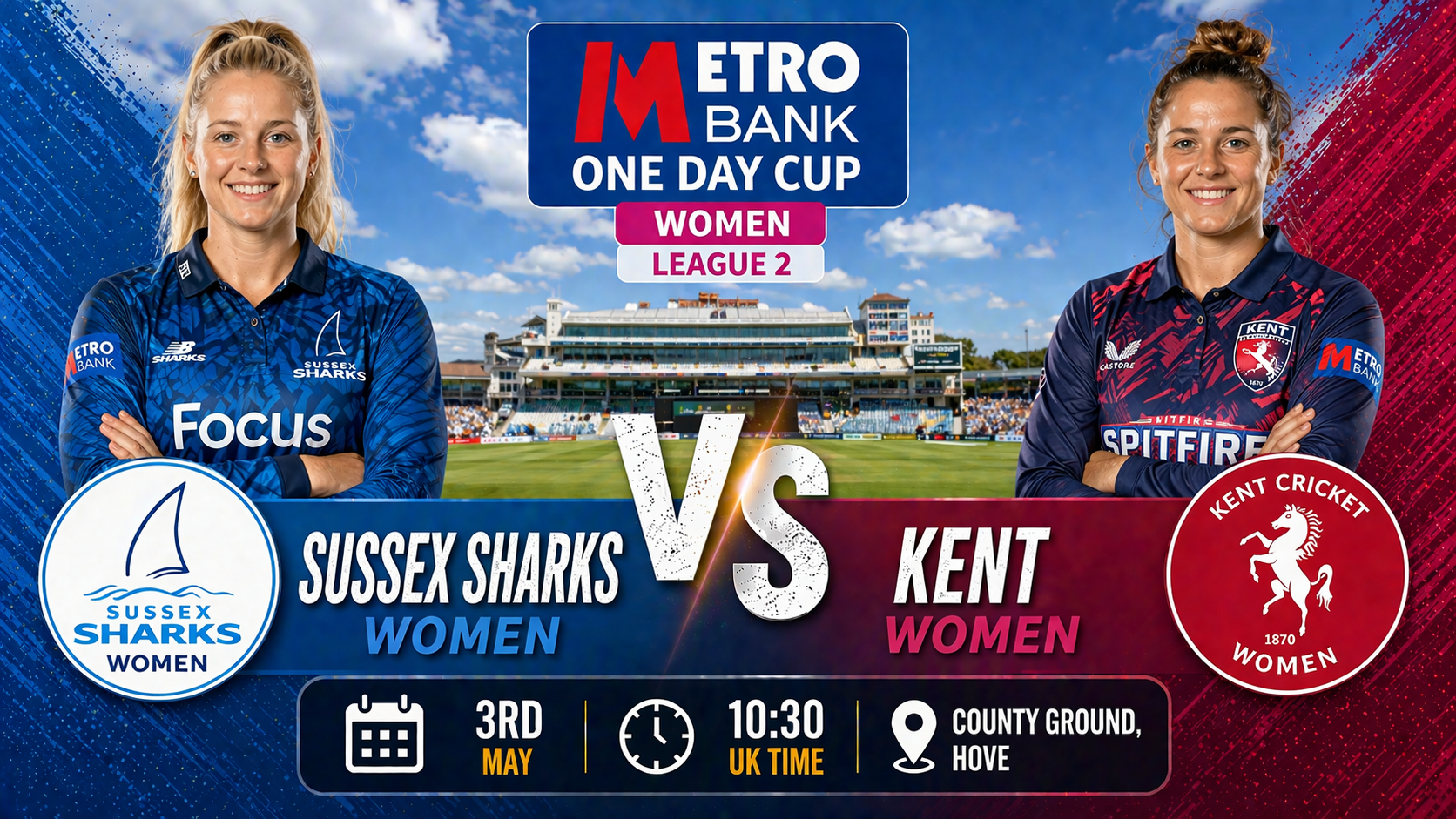 Read more about the article Sussex Sharks Women v Kent Women – 3 May – Preview & Prediction