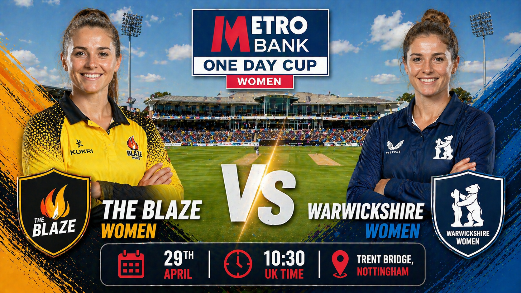 Read more about the article The Blaze v Warwickshire Women – 29 April – Preview & Prediction