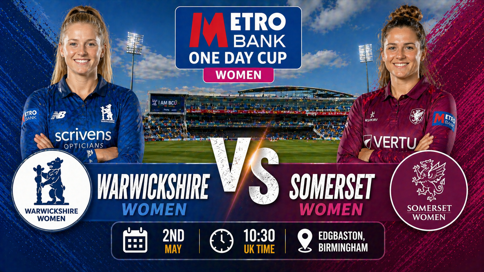 Read more about the article Warwickshire Women v Somerset Women – 2 May – Preview & Prediction