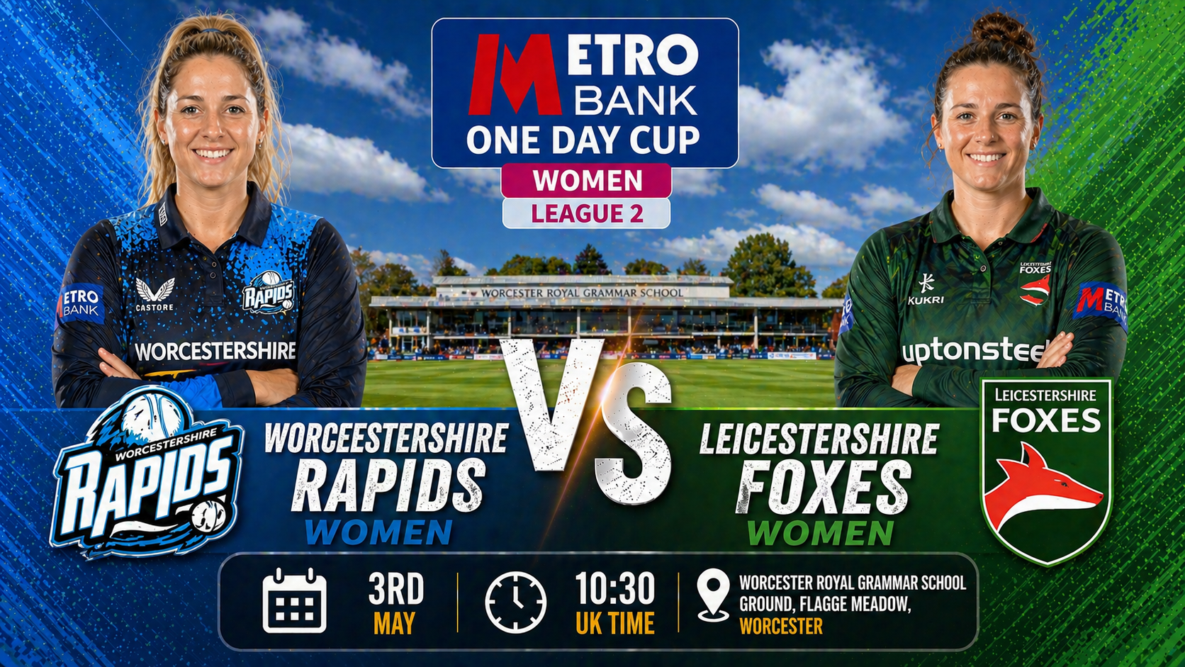Read more about the article Worcestershire Rapids Women vs Leicestershire Foxes Preview