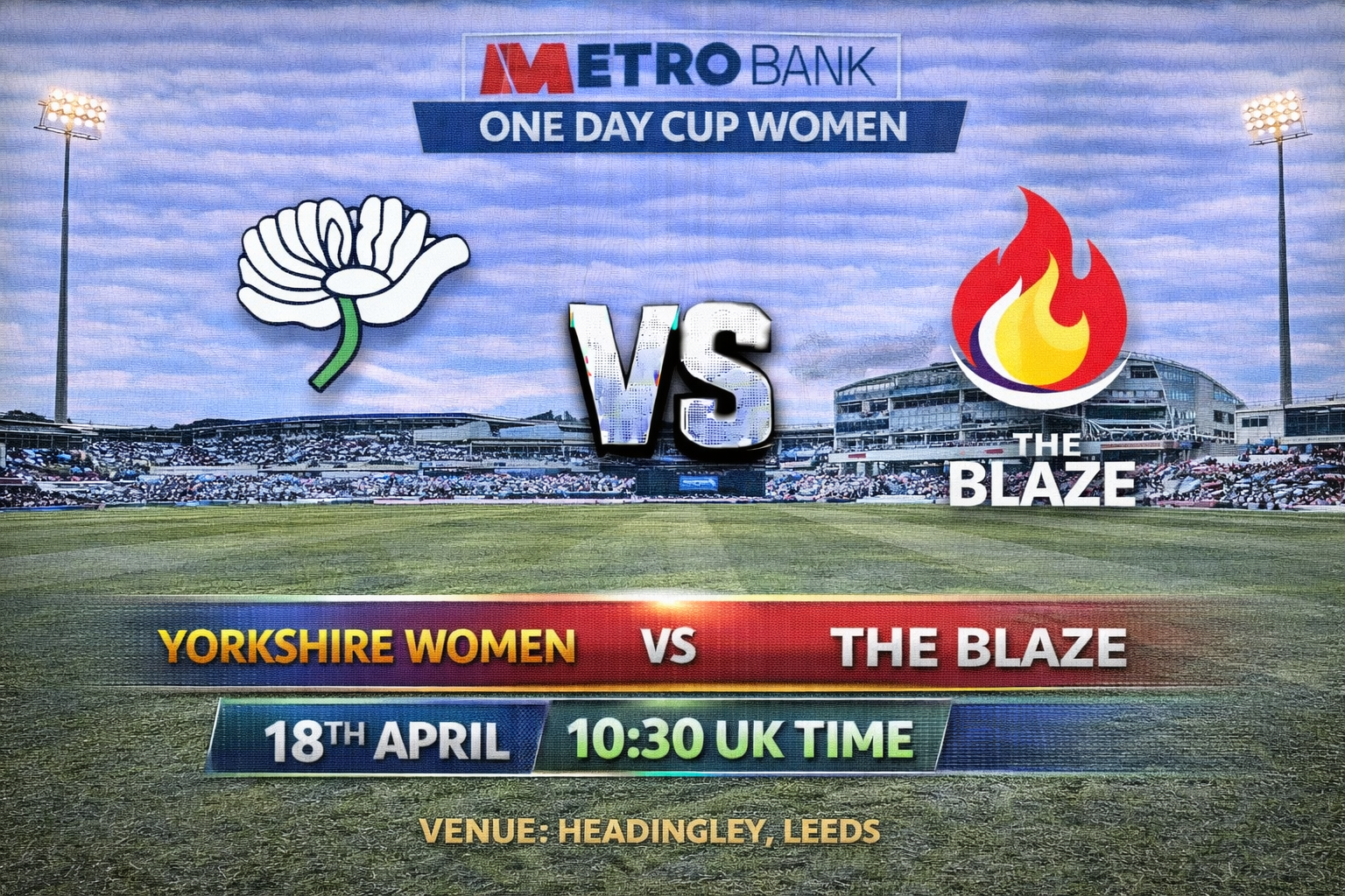 Read more about the article Yorkshire Women v The Blaze – 18 April – Preview & Prediction
