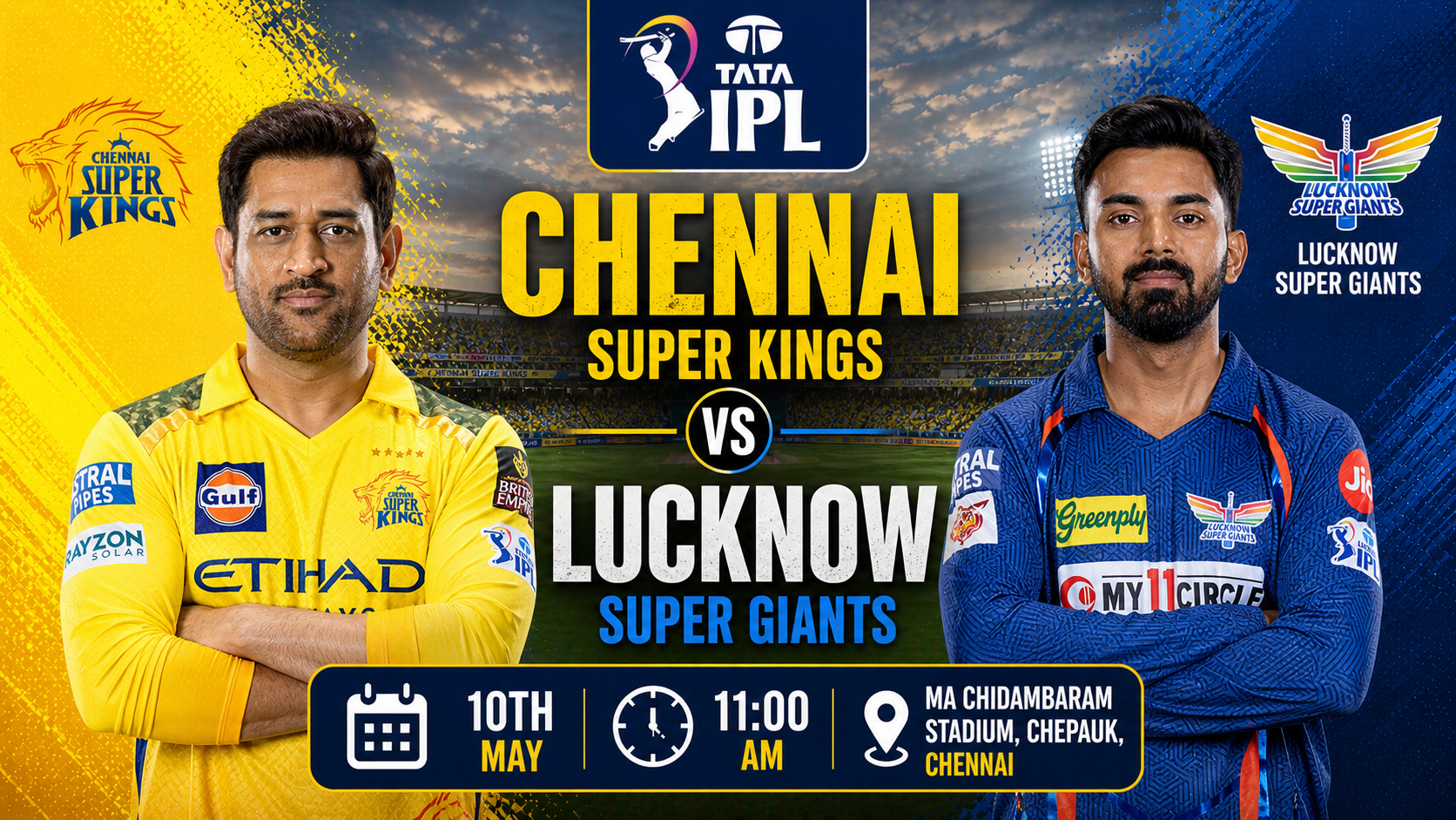 Read more about the article Chennai Super Kings v Lucknow Super Giants – 10 May – Preview & Prediction