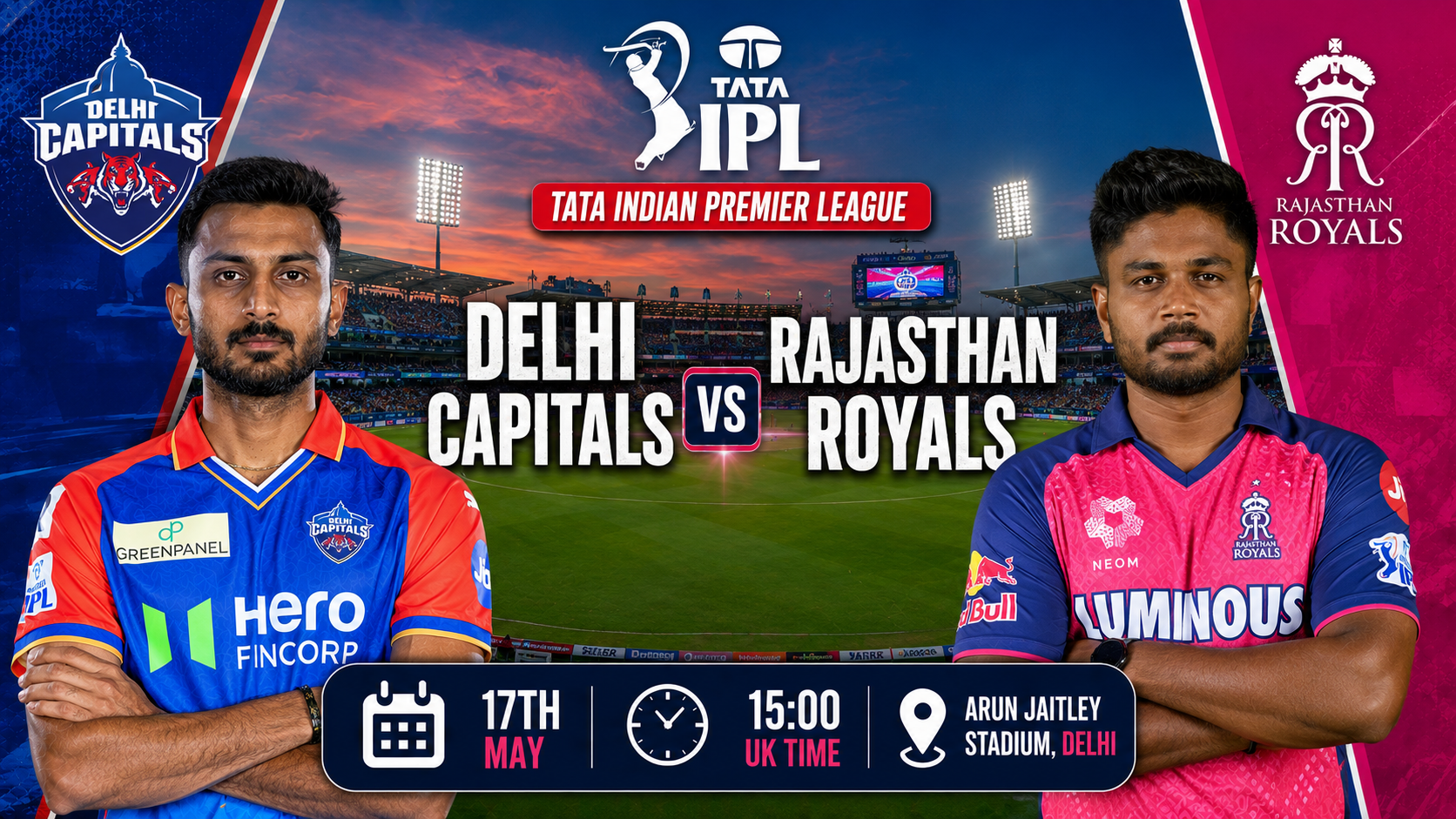 Read more about the article Delhi Capitals v Rajasthan Royals – 17 May – Preview & Prediction