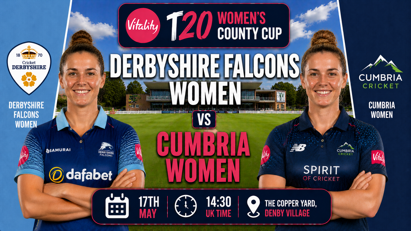 Read more about the article Derbyshire Falcons Women v Cumbria Women – 17 May – Preview & Prediction