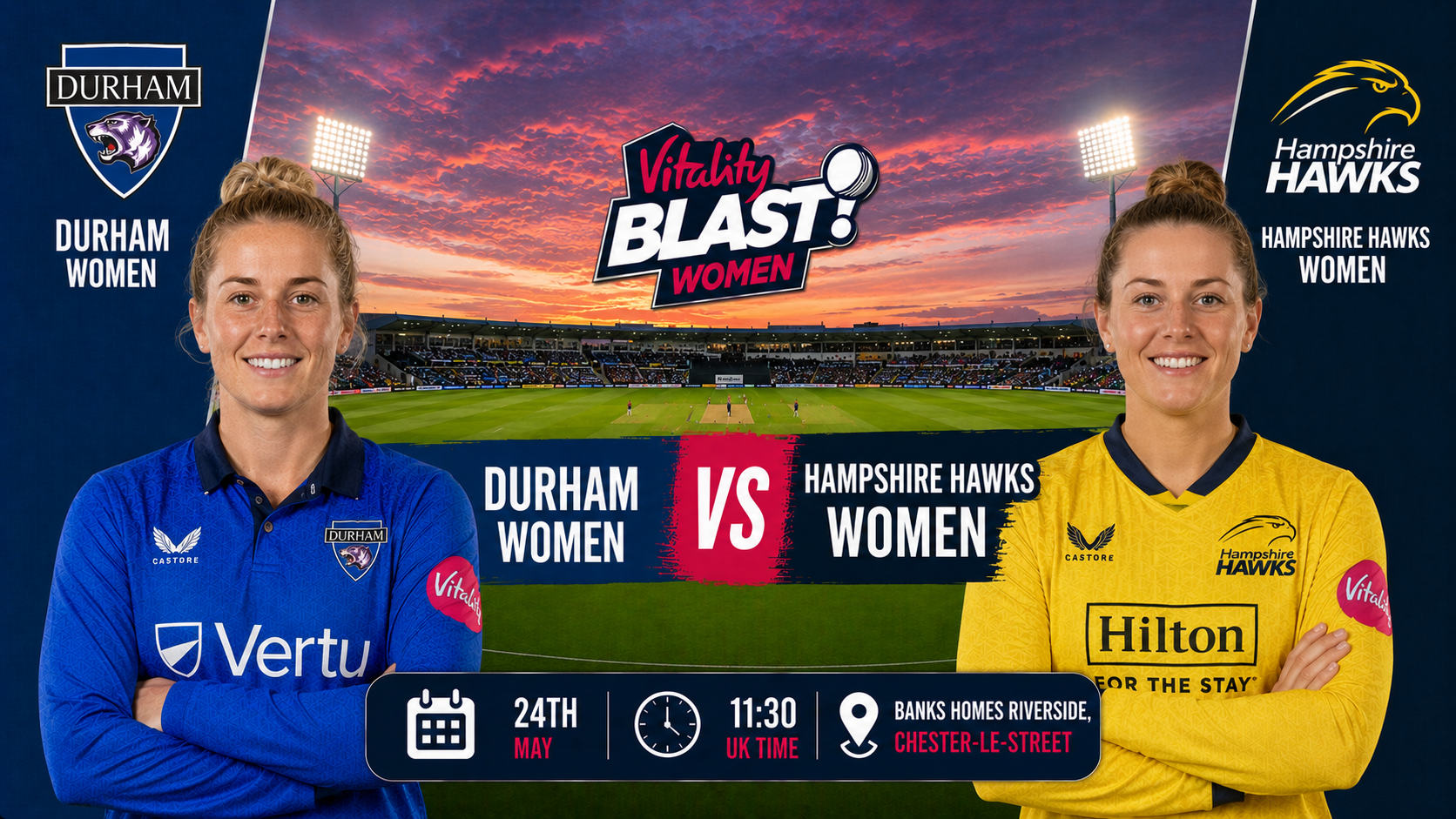 Read more about the article Durham Women v Hampshire Hawks Women – 24 May – Preview & Prediction