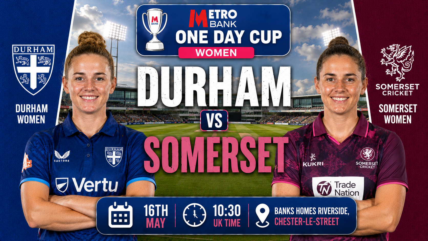 Read more about the article Durham Women v Somerset Women – 16 May – Preview & Prediction