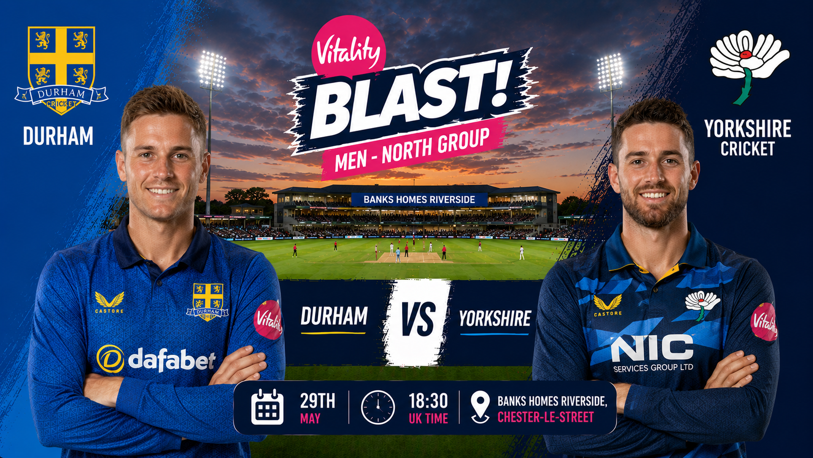 Read more about the article Durham v Yorkshire – 29 May – Preview & Prediction