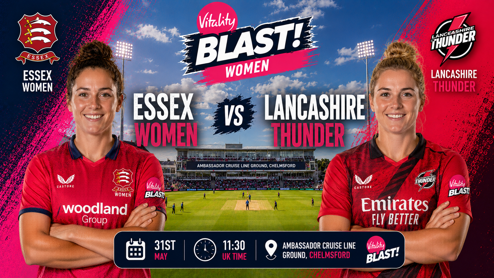 Read more about the article Essex Women v Lancashire Thunder – 31 May – Preview & Prediction