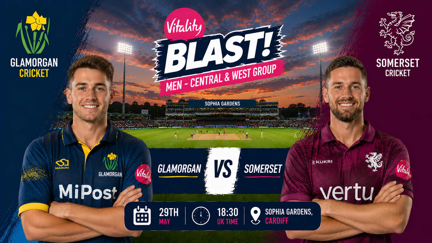 Read more about the article Glamorgan v Somerset – 29 May – Preview & Prediction