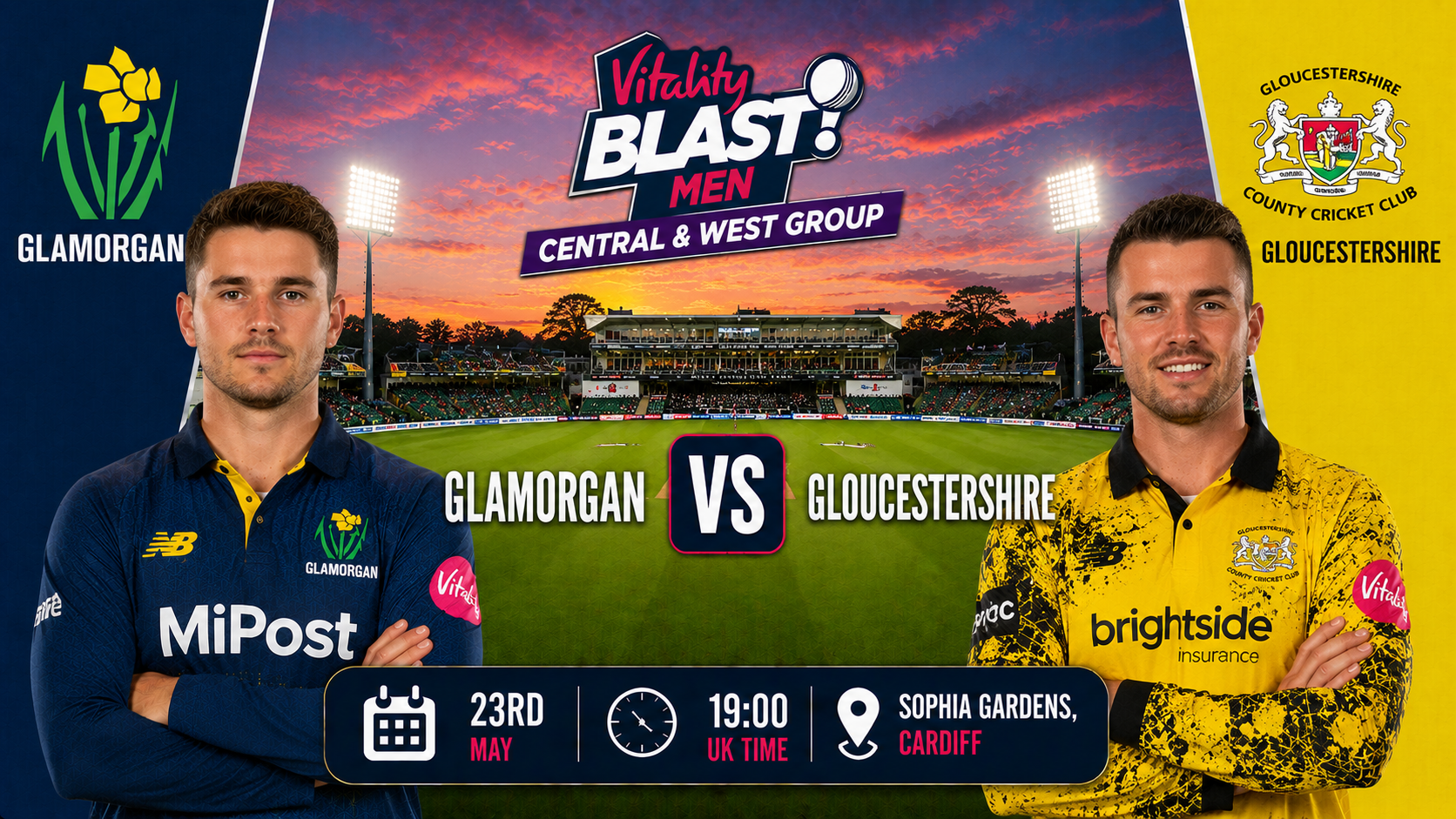 Read more about the article Glamorgan v Gloucestershire – 23 May – Preview & Prediction