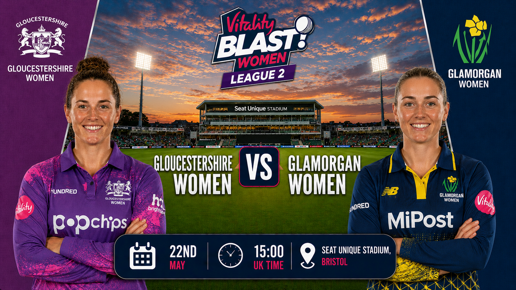 Read more about the article Gloucestershire Women v Glamorgan Women – 22 May – Preview & Prediction