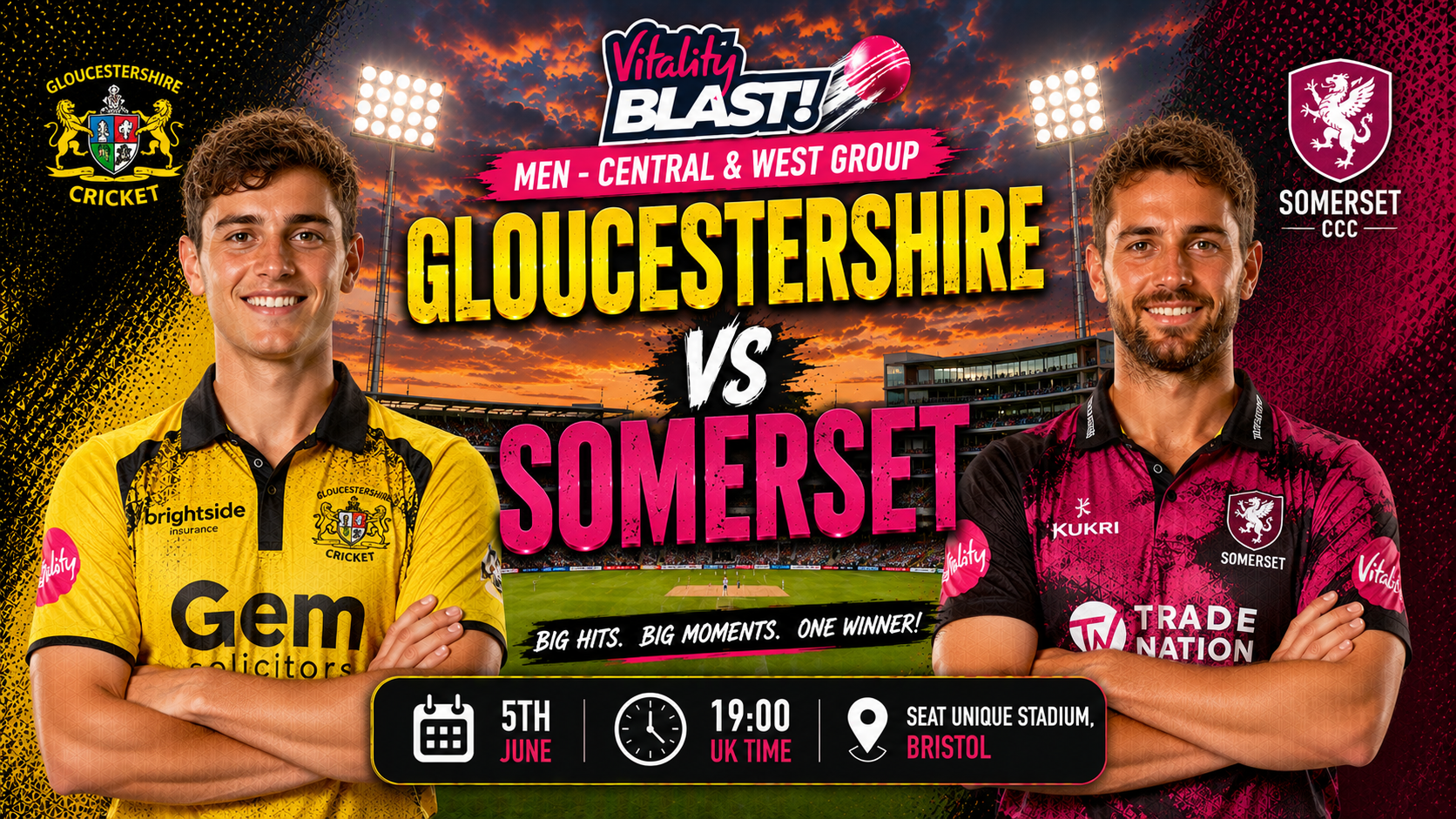 Read more about the article Gloucestershire v Somerset – 5 June – Preview & Prediction