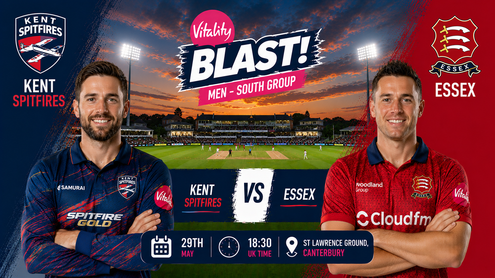 Read more about the article Kent Spitfires v Essex – 29 May – Preview & Prediction