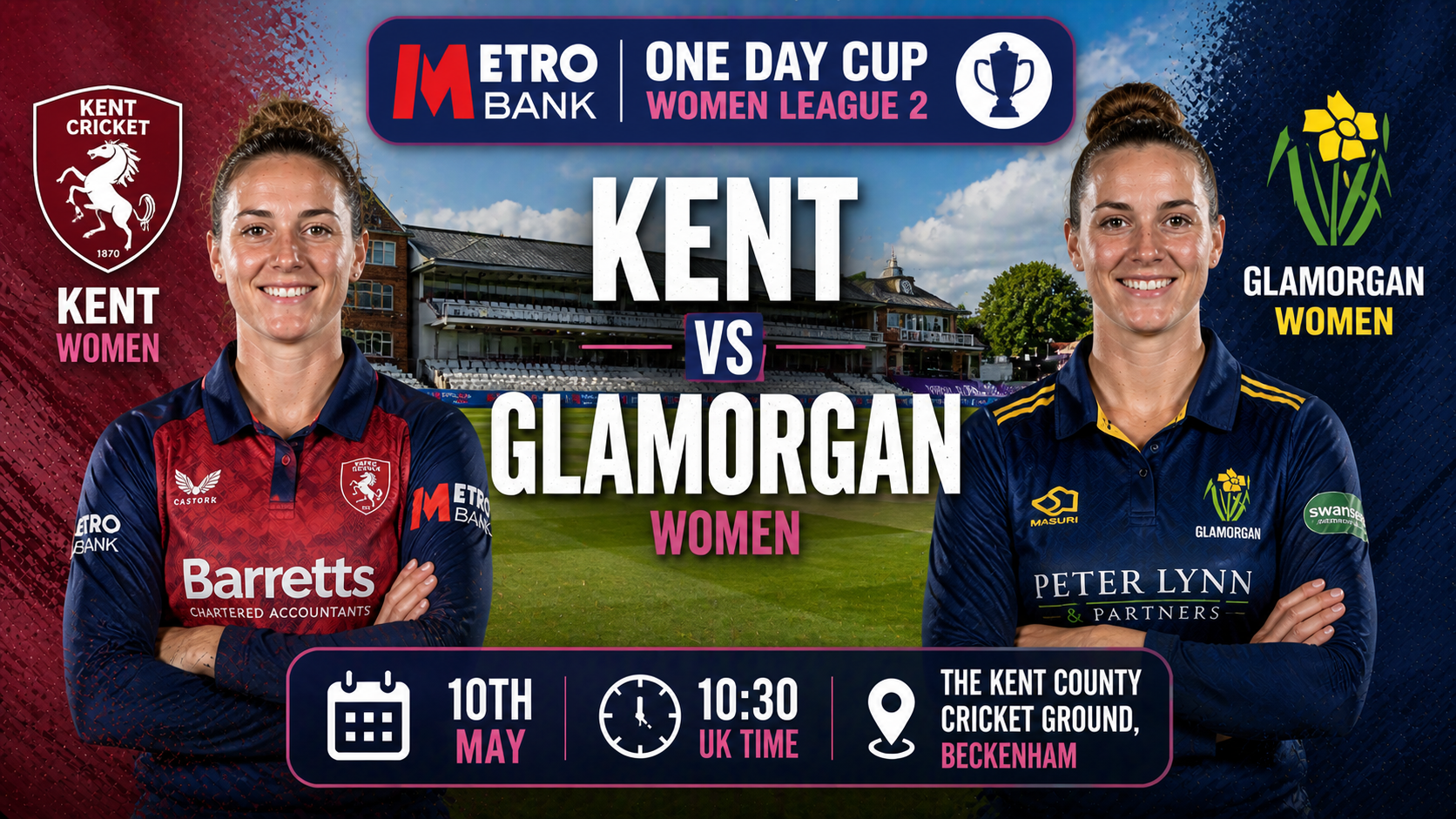 Read more about the article Kent Women v Glamorgan Women – 10 May – Preview & Prediction