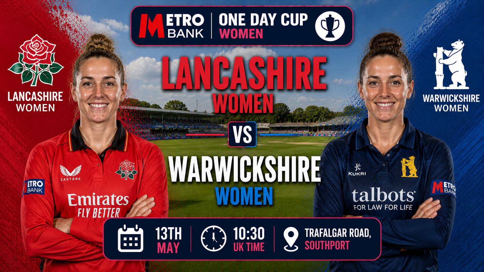Read more about the article Lancashire Women v Warwickshire Women – 13 May – Preview & Prediction