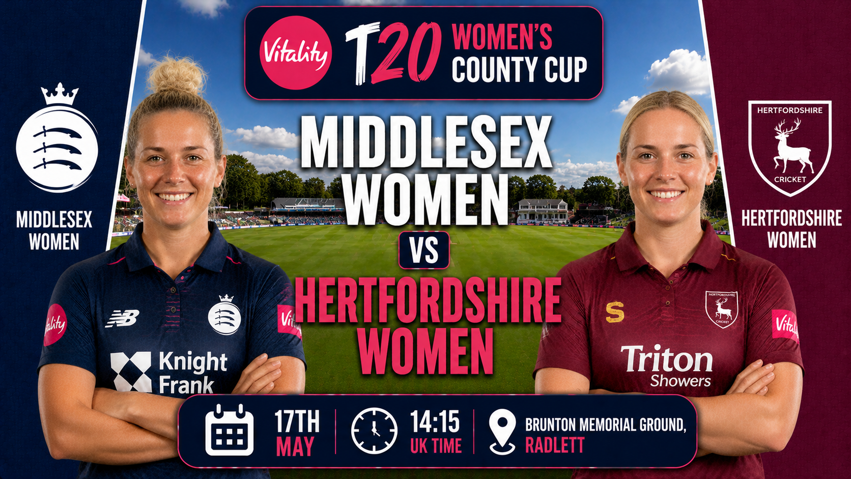 Read more about the article Middlesex Women v Hertfordshire Women – 17 May – Preview & Prediction