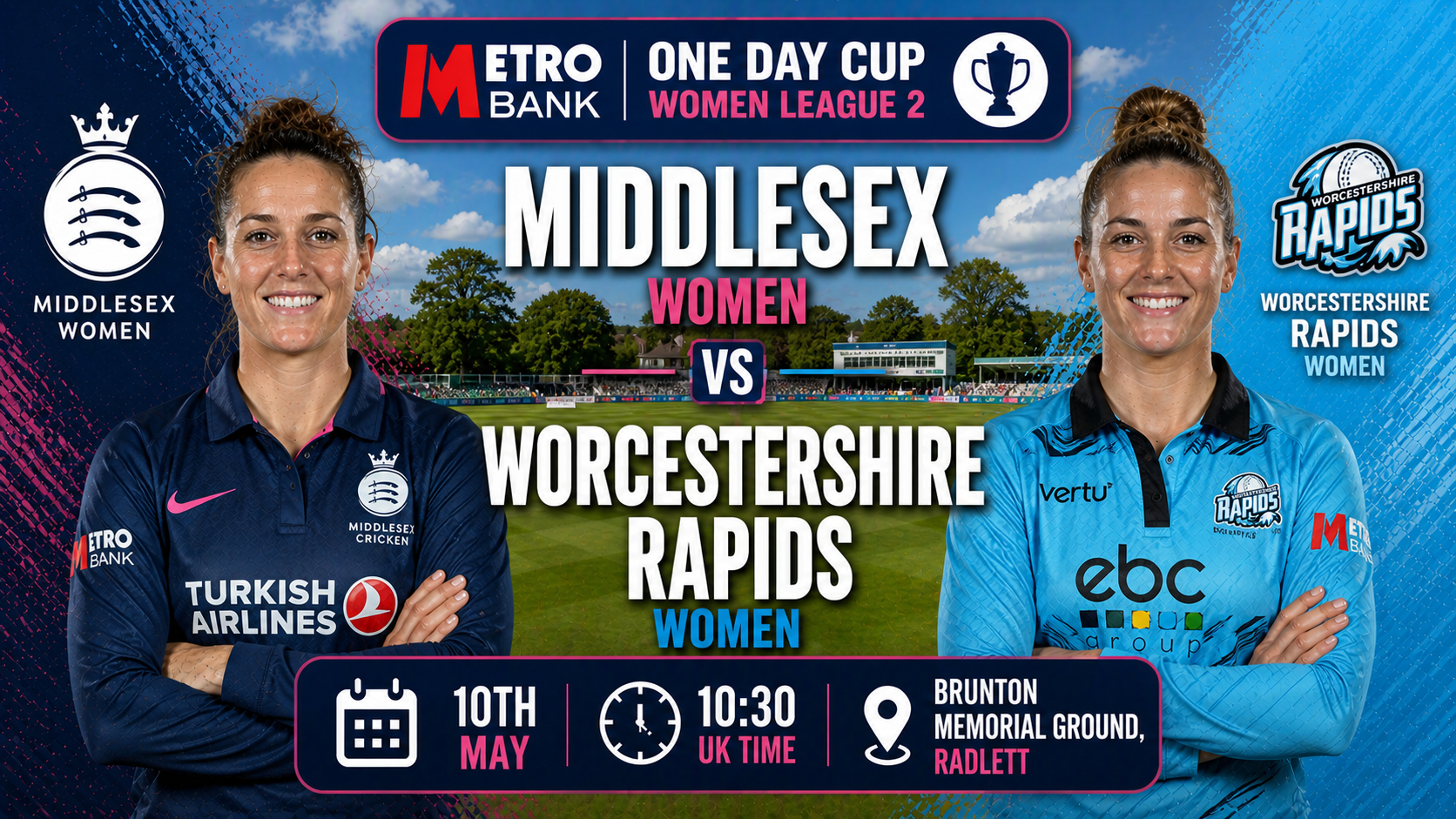 Read more about the article Middlesex Women v Worcestershire Rapids Women – 10 May – Preview & Prediction