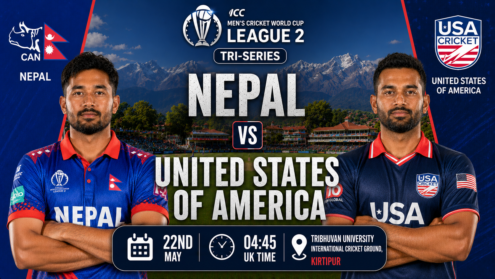 Read more about the article Nepal v United States of America – 22 May – Preview & Prediction