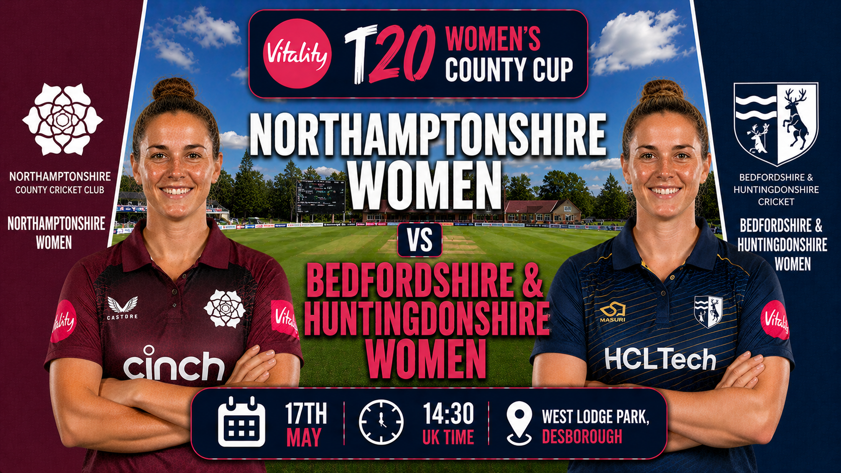 Read more about the article Northamptonshire Women v Bedfordshire & Huntingdonshire Women – 17 May – Preview & Prediction