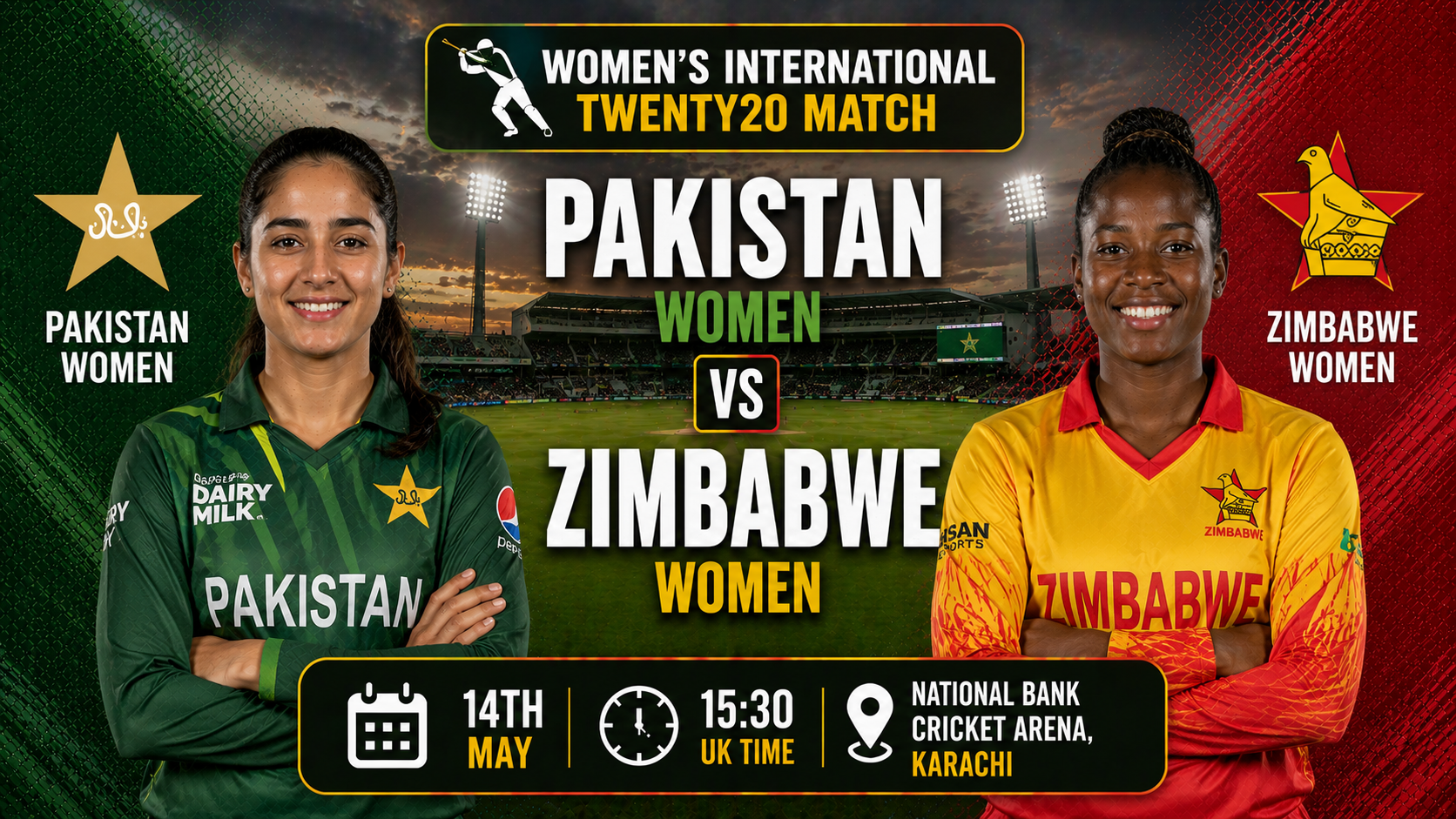 Read more about the article Pakistan Women v Zimbabwe Women – 14 May – Preview & Prediction