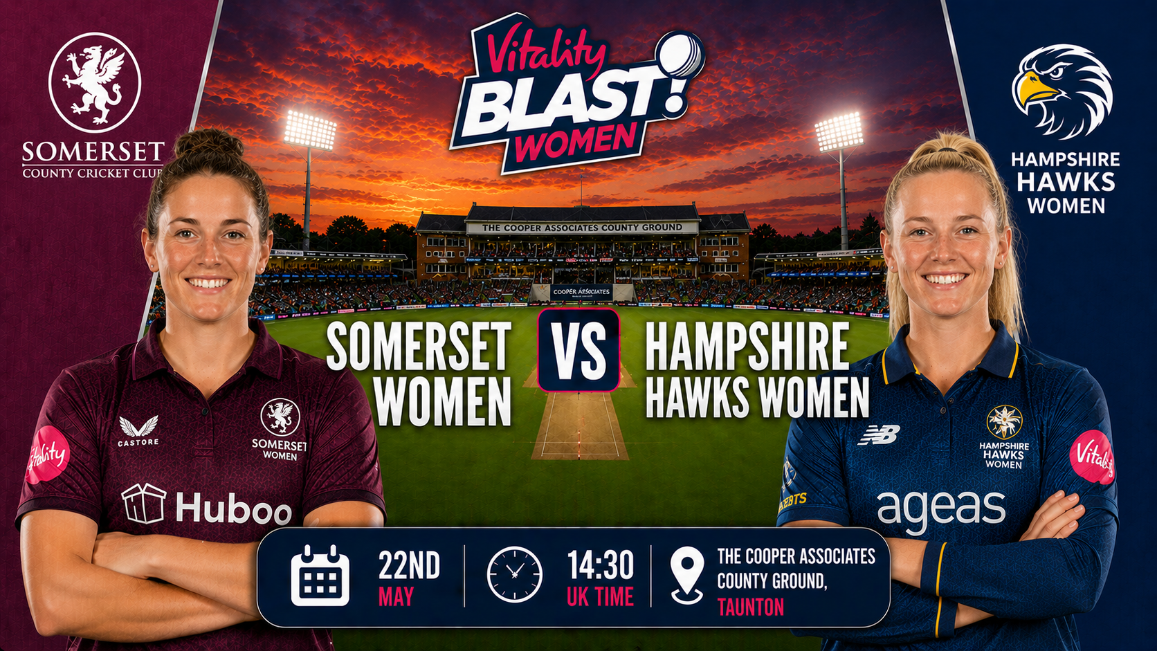 Read more about the article Somerset Women v Hampshire Hawks Women – 22 May – Preview & Prediction
