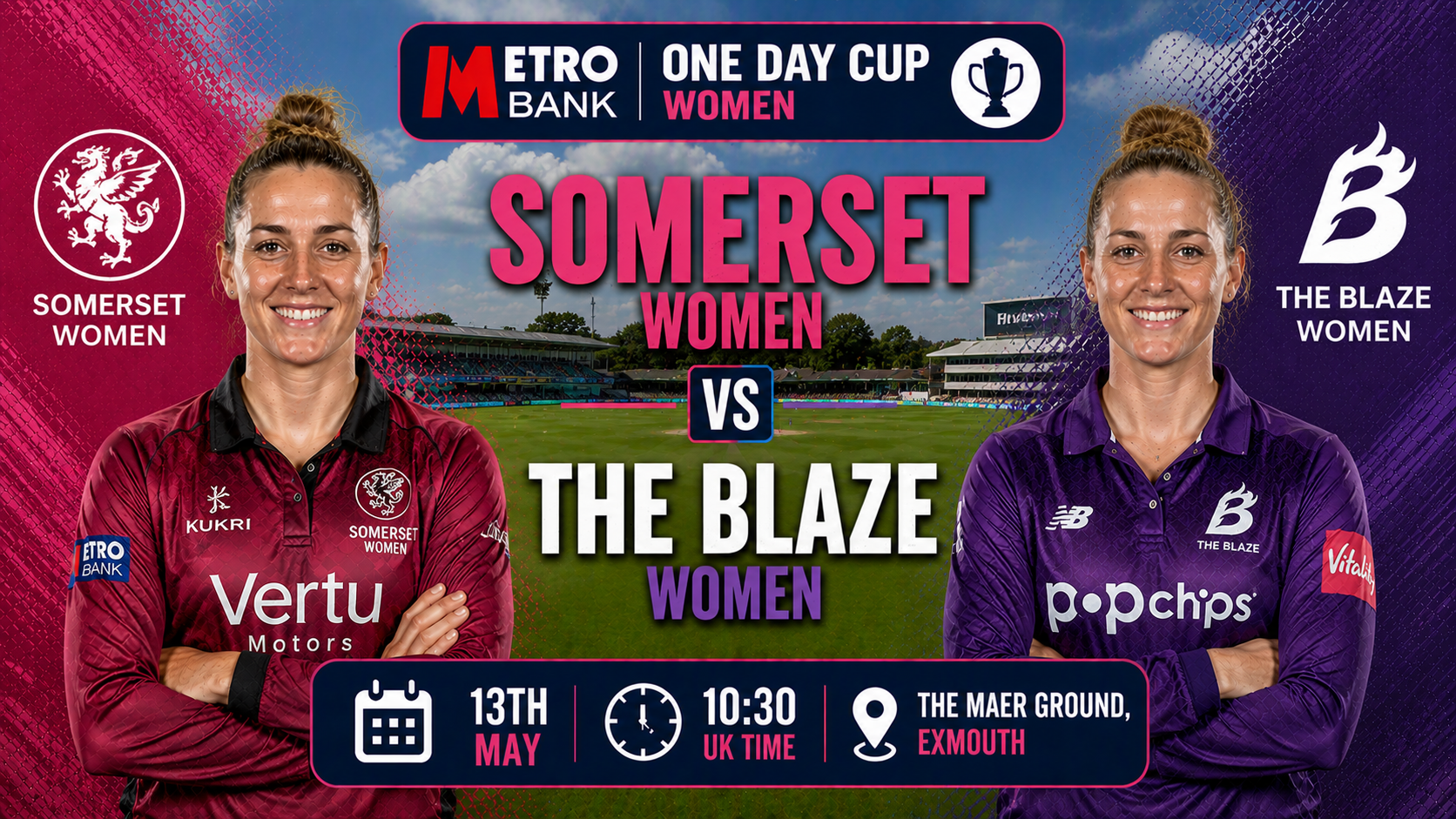 Read more about the article Somerset Women v The Blaze – 13 May – Preview & Prediction