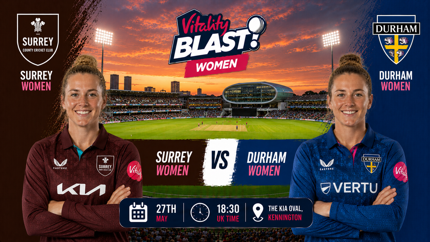 Read more about the article Surrey Women v Durham Women – 27 May – Preview & Prediction
