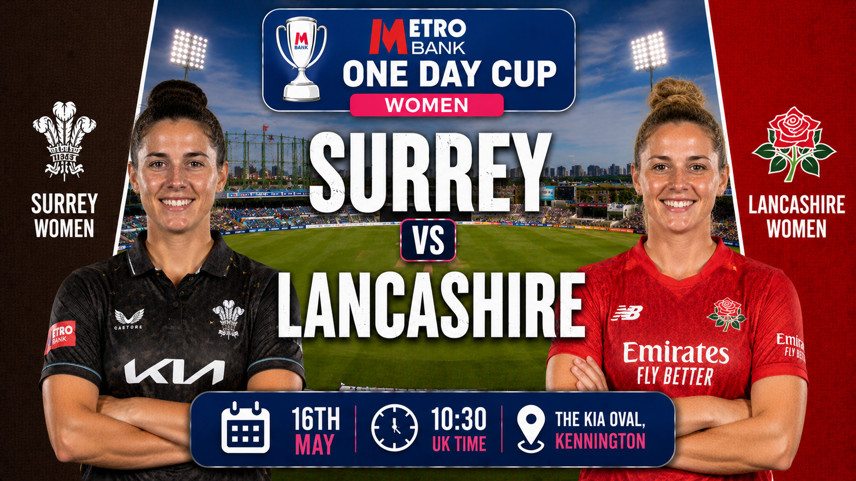 Read more about the article Surrey Women v Lancashire Women – 16 May – Preview & Prediction