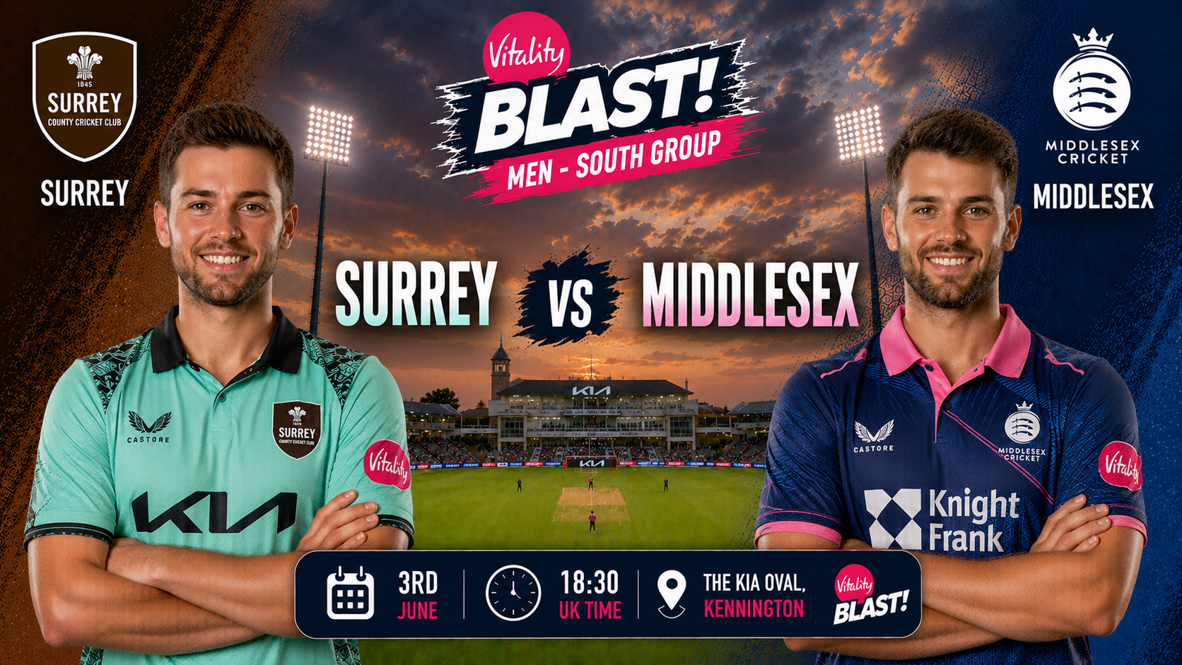 Read more about the article Surrey v Middlesex – 3 June – Preview & Prediction