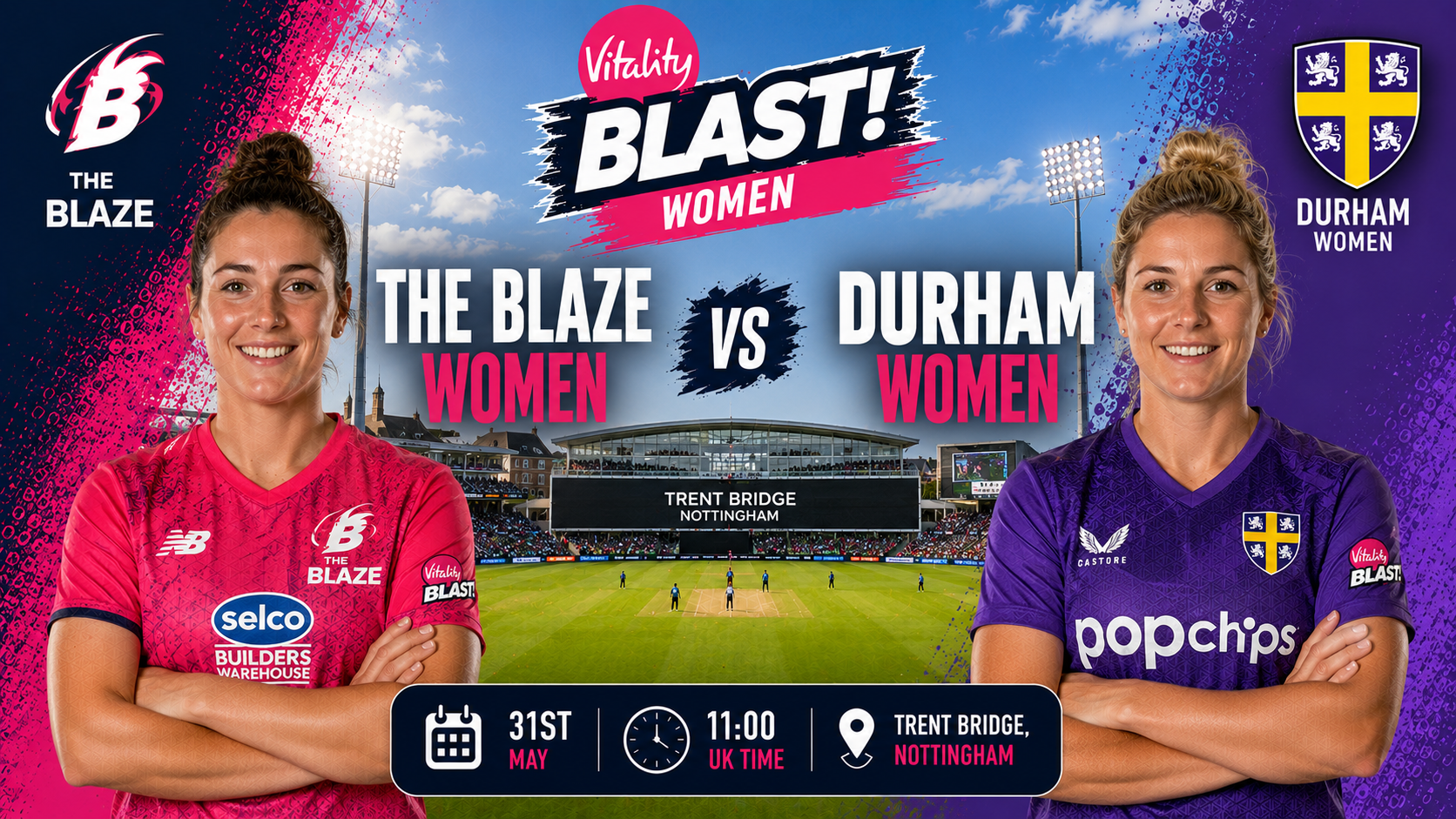 Read more about the article The Blaze v Durham Women – 31 May – Preview & Prediction