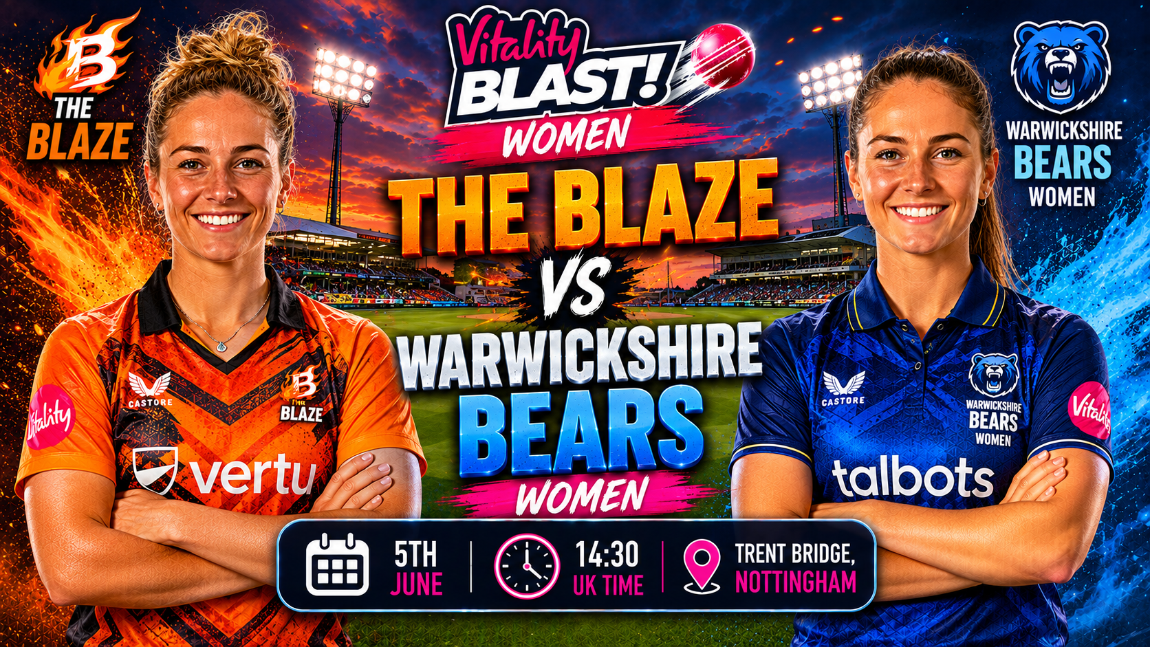 Read more about the article The Blaze v Warwickshire Bears Women – 5 June – Preview & Prediction