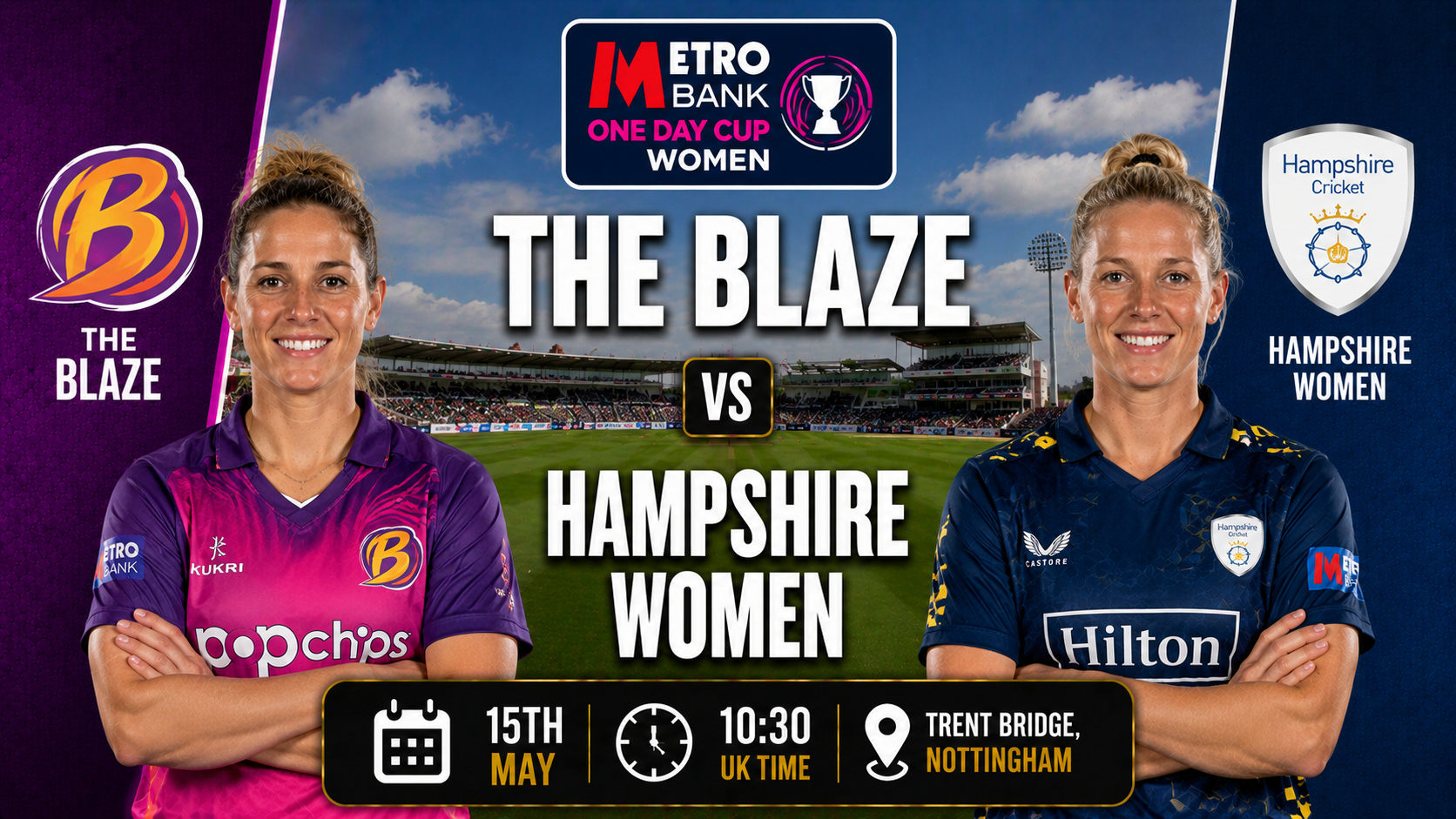 Read more about the article The Blaze v Hampshire Women – 15 May – Preview & Prediction