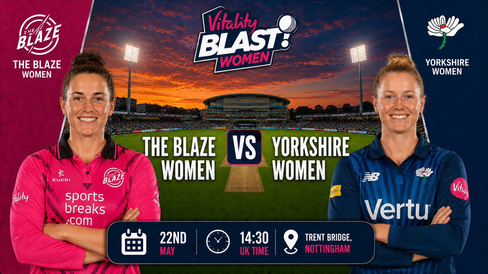 Read more about the article The Blaze v Yorkshire Women – 22 May – Preview & Prediction