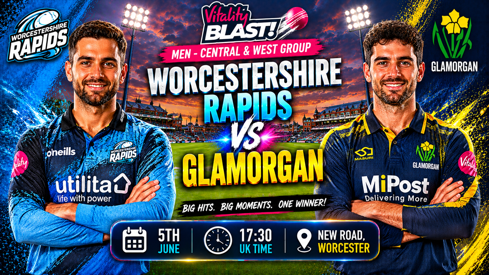 Read more about the article Worcestershire Rapids v Glamorgan – 5 June – Preview & Prediction