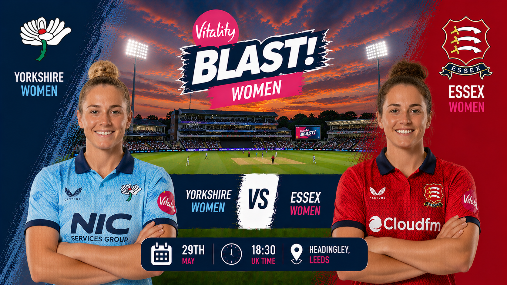 Read more about the article Yorkshire Women v Essex Women – 29 May – Preview & Prediction