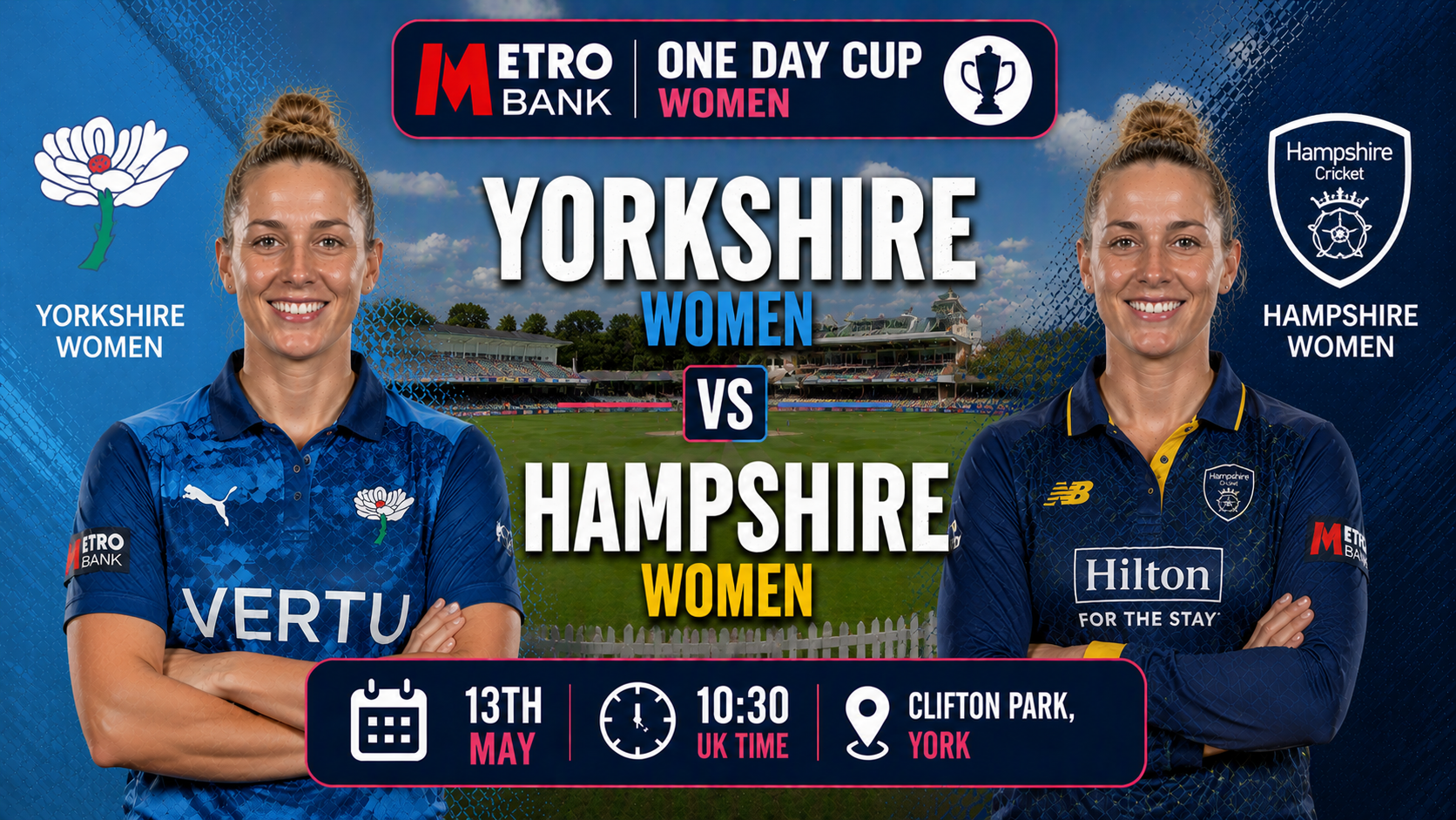 Read more about the article Yorkshire Women v Hampshire Women – 13 May – Preview & Prediction
