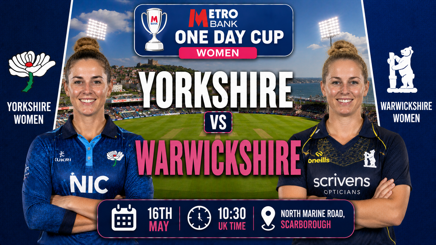 Read more about the article Yorkshire Women v Warwickshire Women – 16 May – Preview & Prediction
